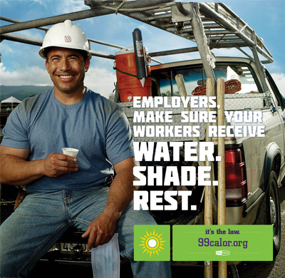 Your employer must provide water, shade, and rest.